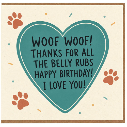 Birthday Card, Woof Woof Funny Happy Birthday Card