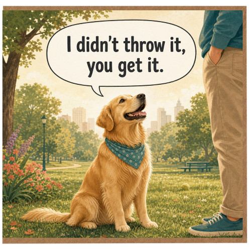 Birthday Card, I Didn't Throw It You Get It Card