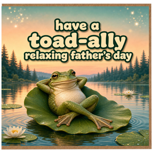 Birthday Card, Have a Toad - ally Relaxing Day Frog Card