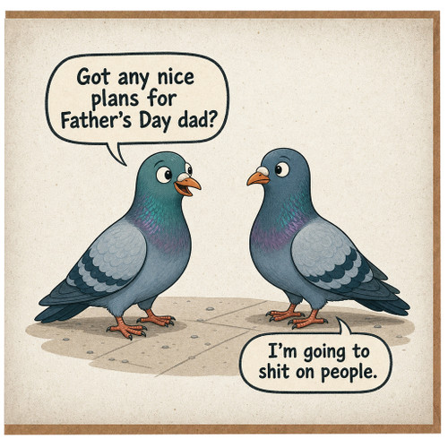 Birthday Card, Funny Pigeon Joke Card