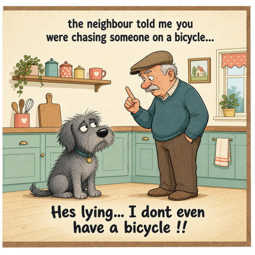 Birthday Card, Humorous Bicycle Joke Card