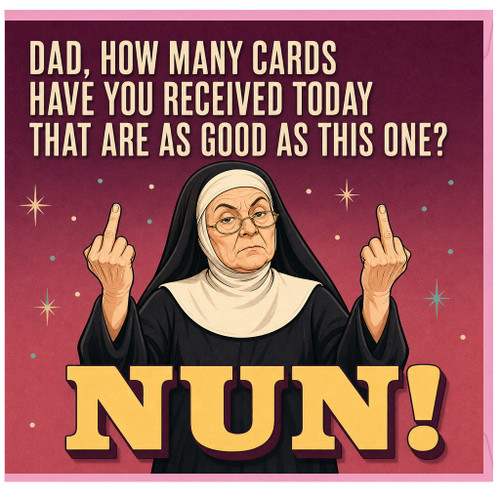 Birthday Card, Funny Nun Card