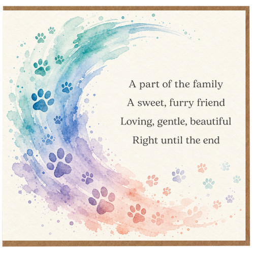 Birthday Card, A Part of the Family Memorial Card