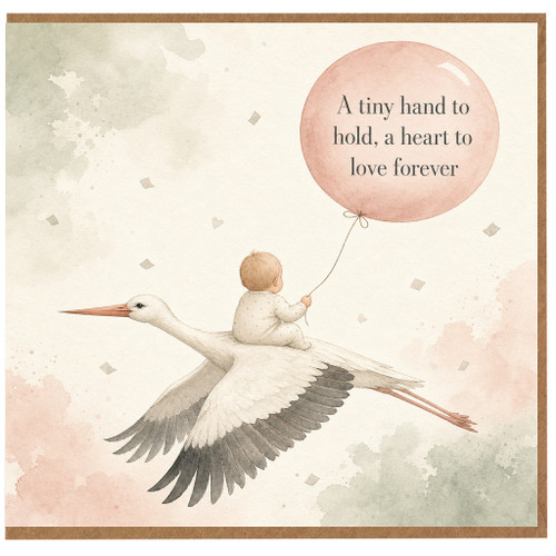 Birthday Card, A Tiny Hand to Hold Heart to Love Forever