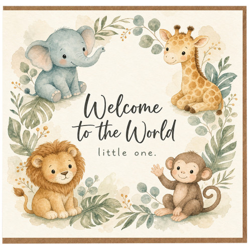 Birthday Card, Welcome to the World Little One Card, Baby Shower Card