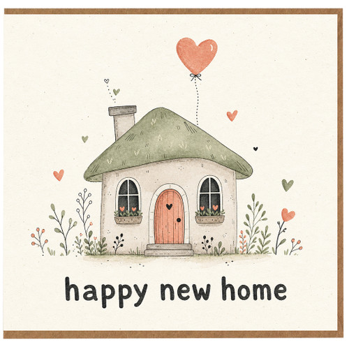 Birthday Card, New Home Congratulations Card, Housewarming Greeting Card