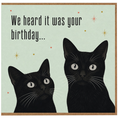 Birthday Card, Funny Black Cat Birthday Card