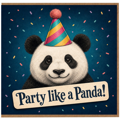 Birthday Card, Cute Panda Birthday Card