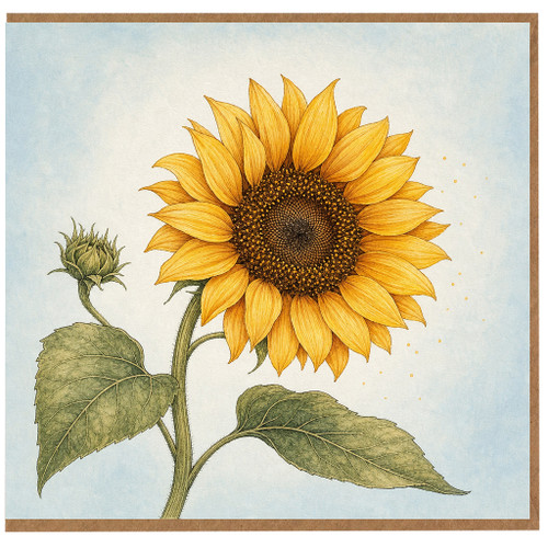 Birthday Card, Sunflower Greeting Card
