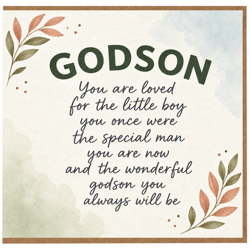 Birthday Card, Sentimental You Are Loved Godson Greeting Card