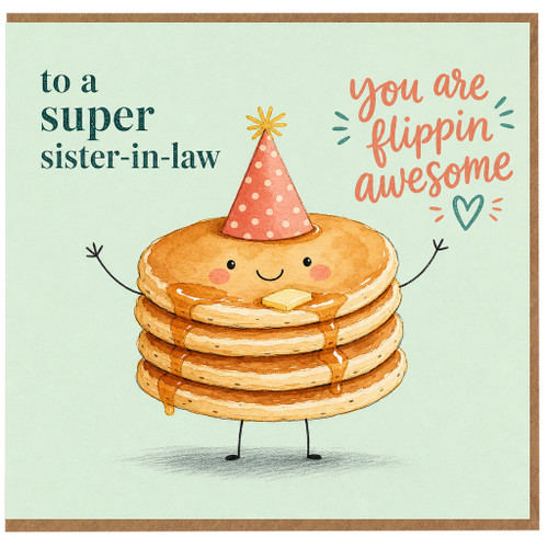 Birthday Card, You Are Flippin Awesome Pancake Card