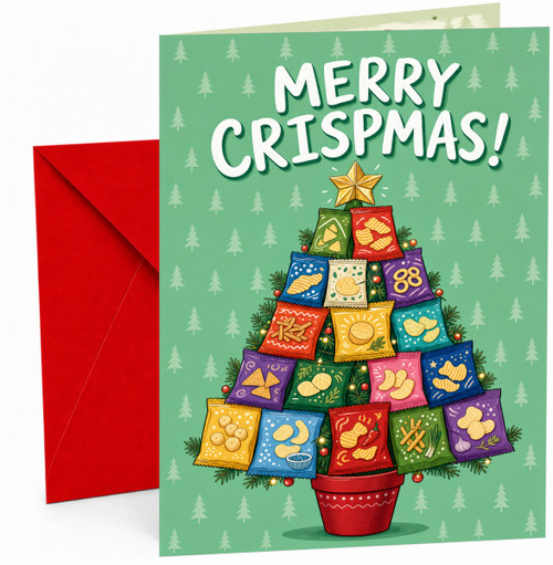 Christmas Card Snack Packet Tree with Star