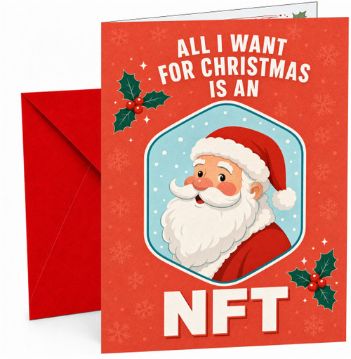 Funny Christmas Card NFT Santa All I Want For Christmas