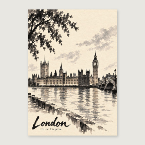 Complete unframed print; exact finished-paper ratio, digital studio view