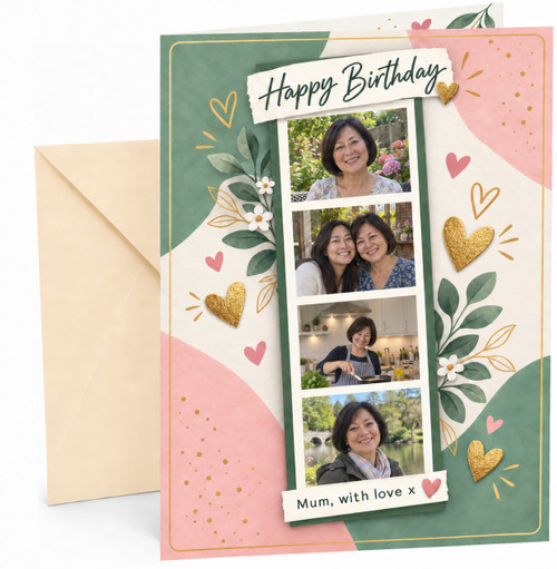 Completed card with Cream envelope