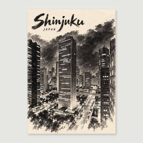 Complete unframed print; exact finished-paper ratio, digital studio view