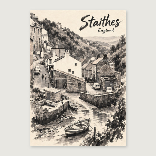 Complete unframed print; exact finished-paper ratio, digital studio view