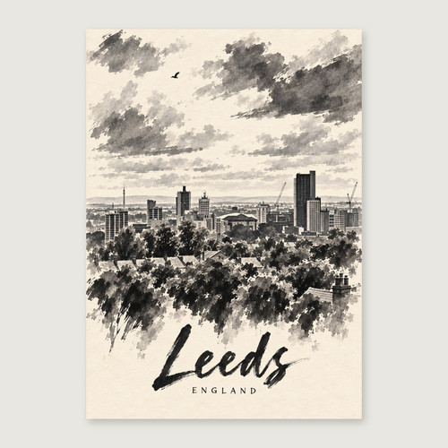 Complete unframed print; exact finished-paper ratio, digital studio view