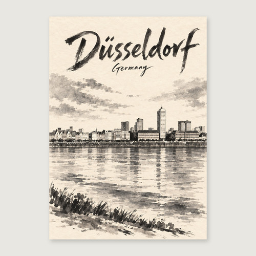 Complete unframed print; exact finished-paper ratio, digital studio view