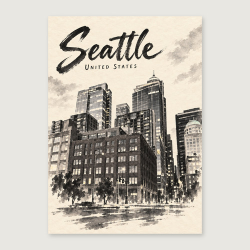 Complete unframed print; exact finished-paper ratio, digital studio view