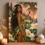 Floral Fantasy Woman Art Print - Sunset Garden Portrait - matte canvas - independent room