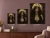 Lilith Queen Art Print - Moonlit Demon Portrait with Gold Jewelry - matte canvas - accurate all sizes guide