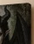 Lilith Demon Portrait Art Print - Pointed Ears, Black Wings and Thorn Marks - matte canvas - exact closeup