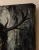 Praying Horned Witch Art Print, Antlered Dark Fantasy Art - matte canvas - exact closeup