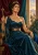 Hera Mythological Goddess Art Print - Greek Queen with Peacocks - matte canvas - clean face
