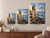 Magical Shore Fantasy Art Print - Woman and Castle Island - matte canvas - accurate all sizes guide