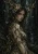 Feral Blossom Dryad Art Print - Enchanted Forest Portrait - matte canvas - clean face