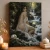Pearlborn Siren Art Print, Pearls by a Forest Waterfall - matte canvas - independent room