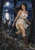 Diana moonlit forest Art Print - Roman Huntress with Bow and Stag - matte canvas - clean face
