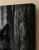 Nocturnal Watcher Wolf Art Print, Dark Forest Portrait - matte canvas - exact closeup