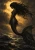 Shadow Siren Art Print - storm-lit mermaid fantasy art - matte canvas - clean face