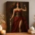 Lady Justice in Red Art Print with Sword and Scales - matte canvas - independent room