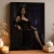 Ereshkigal Art Print - Mesopotamian Underworld Goddess on a Shadowy Throne - matte canvas - independent room