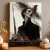 Caim demon Art Print - Sword and Raven-Like Smoke - matte canvas - independent room