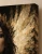 Athena Fantasy Art Print - Greek Goddess in Gold and Dark Armour - matte canvas - exact closeup