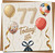 77th Birthday Card - 145mm x 145mm Square - '77 Today with Love' Balloons & Confetti Design - Includes Kraft Envelope - For Him Her Mum Dad Friend