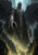 Towering spiked armored winged figure with outstretched claws above a misty ravine.