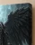 Abaddon Demon Art Print - Angel of the Abyss in Dark Fantasy - matte canvas - exact closeup
