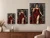 Nemesis Greek Mythology Art Print - Red Gown, Black Wings and Wheel - matte canvas - accurate all sizes guide