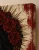 Santa Muerte Skull Art Print - Mexican Folk Saint and Red Roses - matte canvas - exact closeup