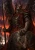 Satan Demonology Art Print - Crowned Winged Ruler and Infernal Fire - matte canvas - clean face