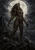 Moonborn Fury Art Print with a Howling Werewolf - matte canvas - clean face