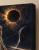 Elf Archer Fantasy Art Print - Silver Armor Under an Eclipse - matte canvas - exact closeup