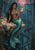 Mermaid with a turquoise tail holding a glowing golden orb among coral and underwater ruins.