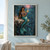 Mermaid with a turquoise tail holding a glowing golden orb among coral and underwater ruins.; frame shown for styling only
