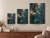 Mermaid fantasy Art Print with glowing golden orb - matte canvas - accurate all sizes guide